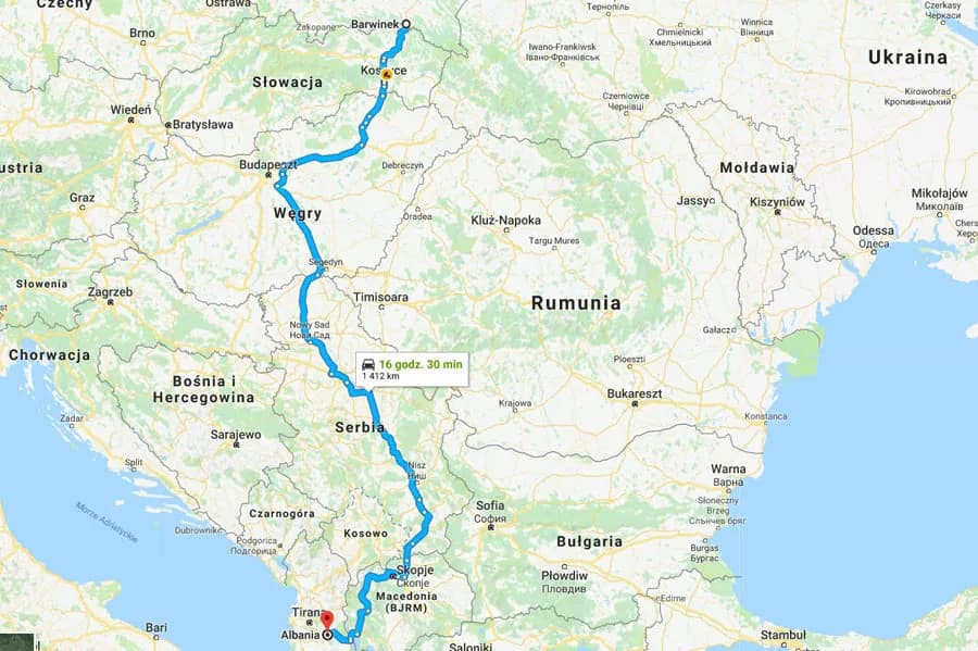 Najlepsza trasa z Polski do Albanii – uniknij męczących dróg